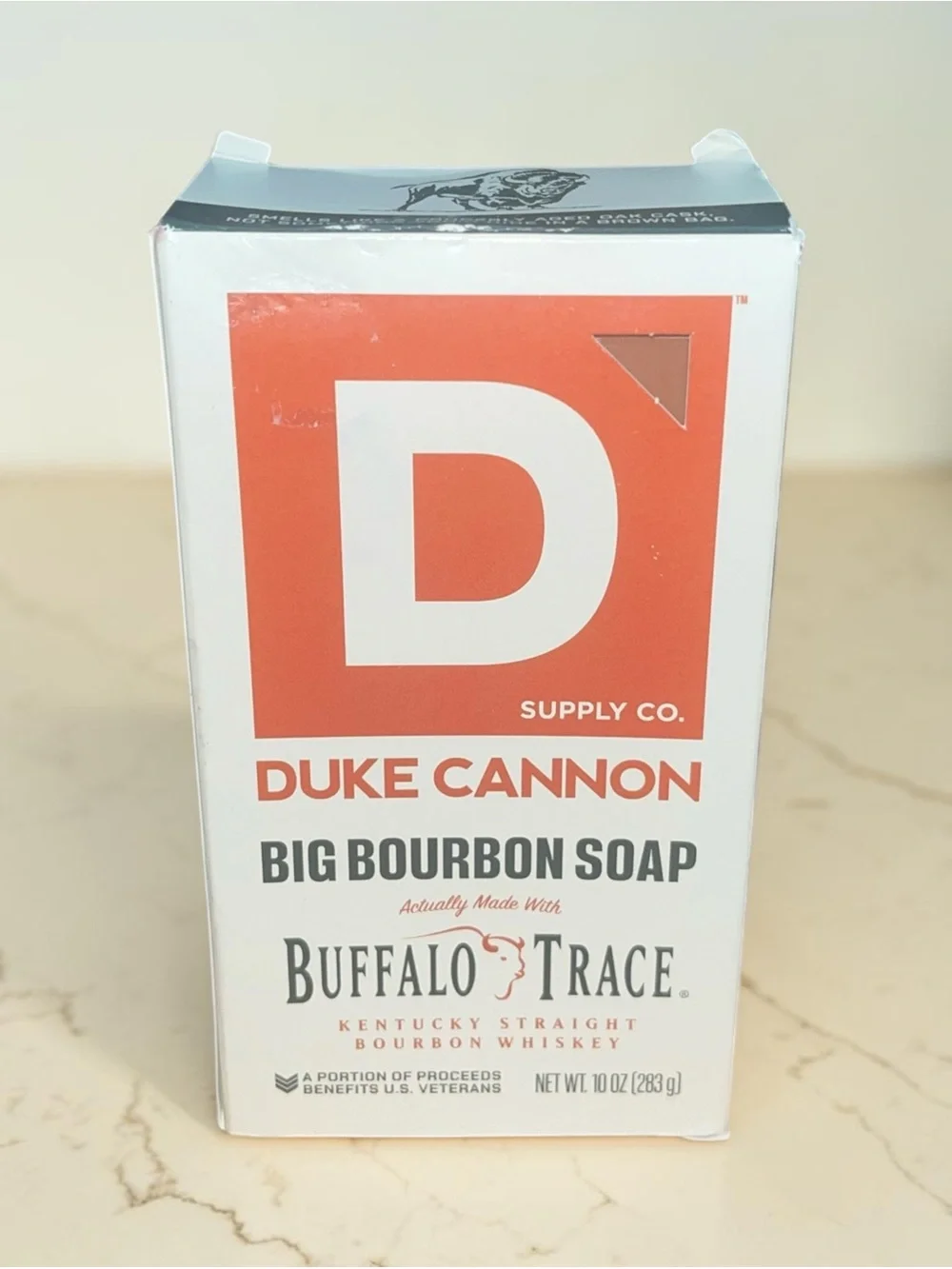 Duke Cannon Big Bourbon Soap - Orange & White Packaging
